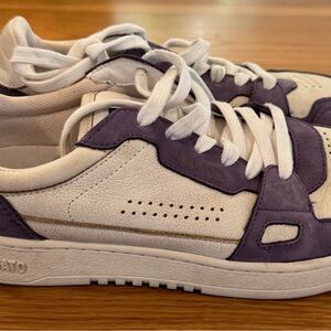 Axel Arigato Dice Lo Sneakers White & Purple Leather Size 8.5